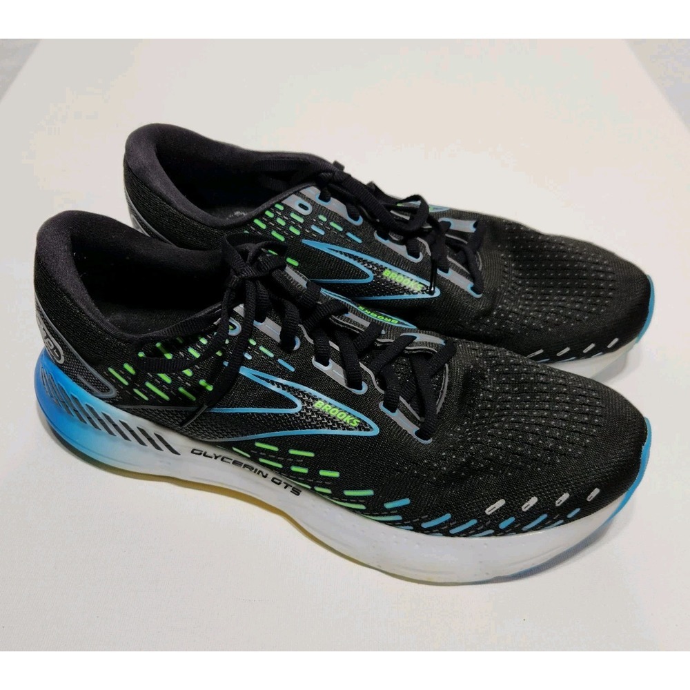 Brooks Glycerin GTS 20 Mens 12.5 Shoes Black Blue Or Running Walking 1103831D006